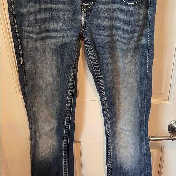 Vigoss Classic Blue Denim Women's Jeans Size 1/2 - 33” long - Picture 1 of 5